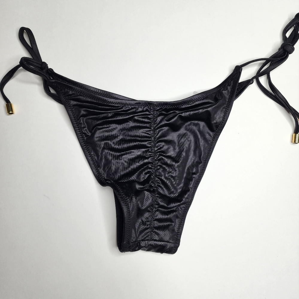 Normaillot Black String Bikini Bottoms Size Small… - image 2